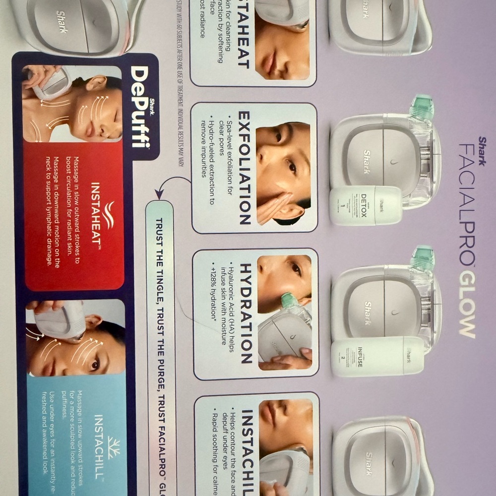 Shark FacialPro Glow Skincare Tool — Pearl White - Picture 3 of 3